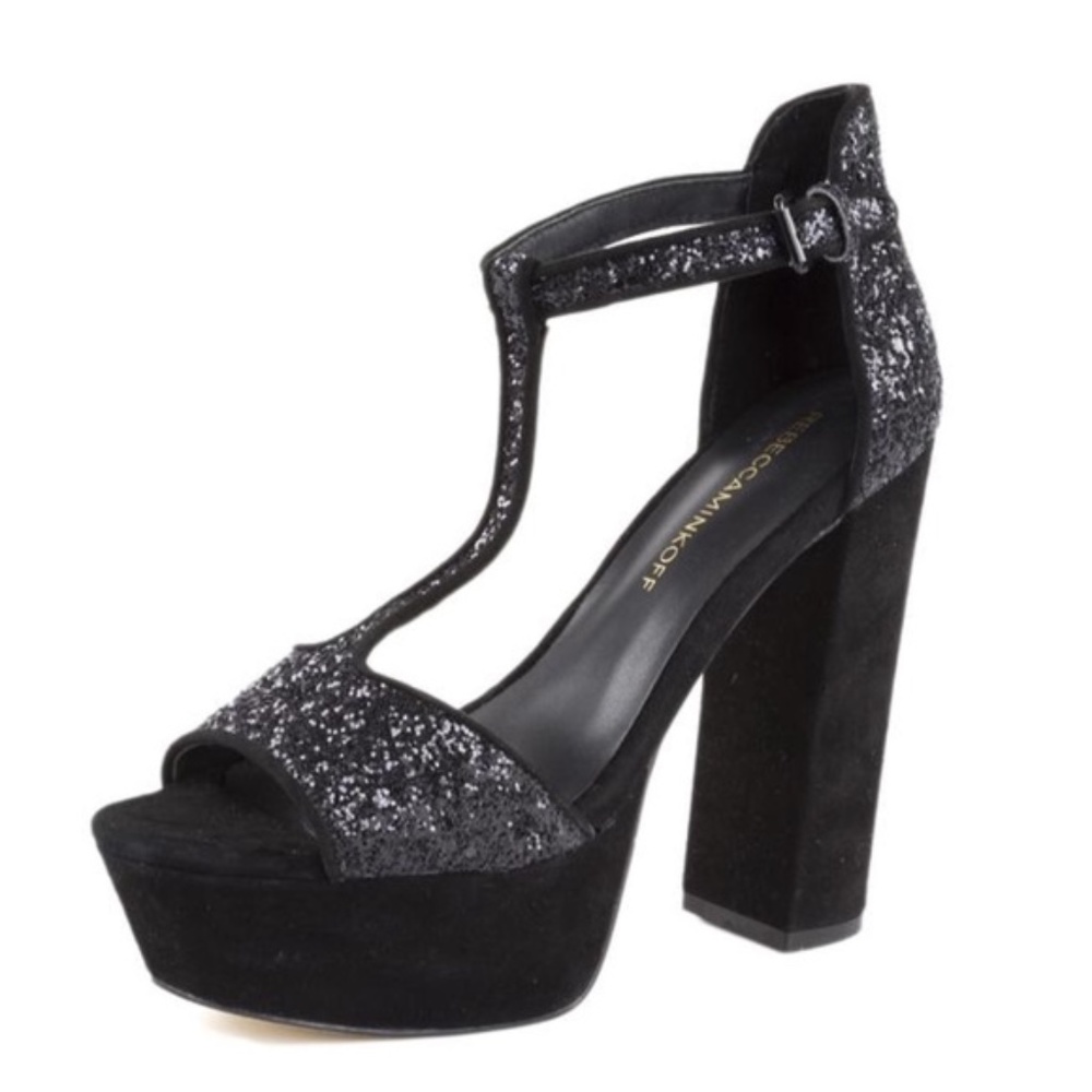 Rebecca Minkoff Glitter Platform Heels